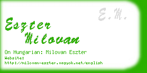 eszter milovan business card